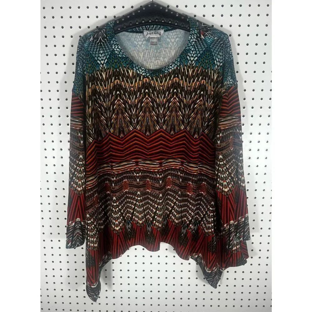 Joseph Ribkoff multi print sweater size 10